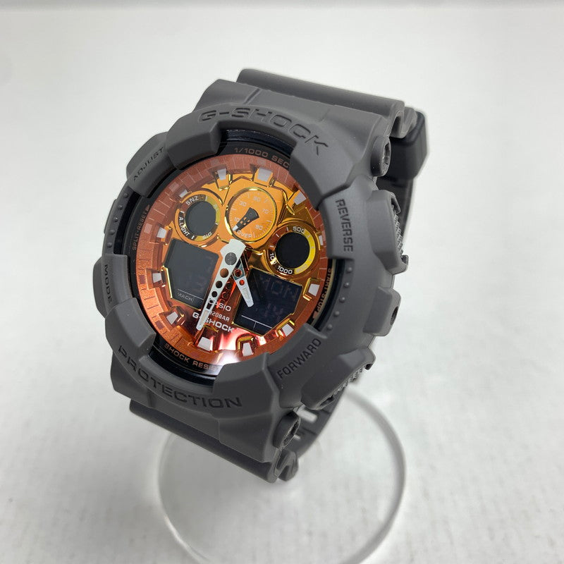 【中古品】【メンズ】 G-SHOCK ジーショック GA-100FL-8AJF FLAME INSIDE SERIES カラーメタルオレンジ・グレー 時計 196-260714-ky-18-fuzh 万代Net店