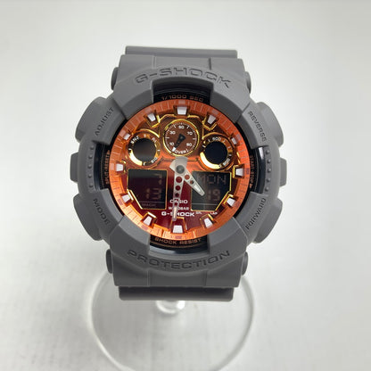【中古品】【メンズ】 G-SHOCK ジーショック GA-100FL-8AJF FLAME INSIDE SERIES カラーメタルオレンジ・グレー 時計 196-260714-ky-18-fuzh 万代Net店