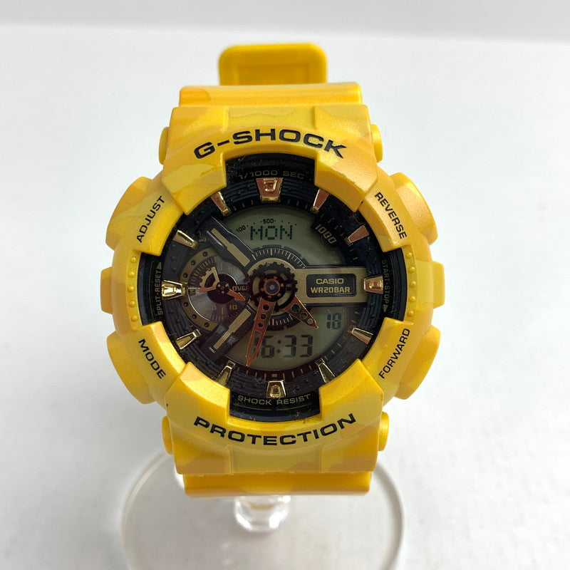 【中古品】【メンズ】 G-SHOCK ジーショック GA-110CM カラーYELLOW.カモフラ 時計 196-260714-ky-14-fuzh 万代Net店