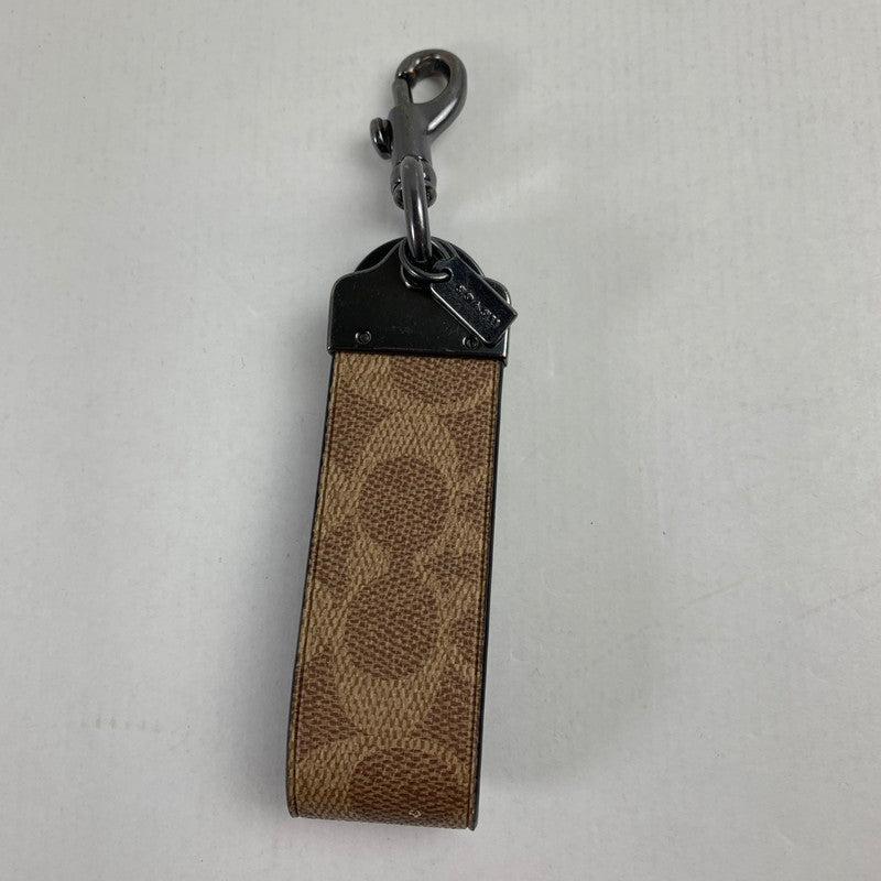 【中古品】【レディース】 COACH コーチ CAQ07 QBTN2 ループ キー フォブ・シグネチャー キャンバス カラー BROWN 本体のみ　 183-260714-ky-10-fuzh 万代Net店