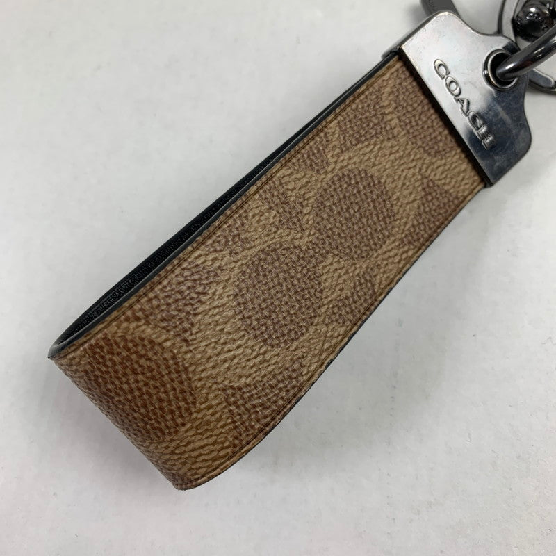 【中古品】【レディース】 COACH コーチ CAQ07 QBTN2 ループ キー フォブ・シグネチャー キャンバス カラー BROWN 本体のみ　 183-260714-ky-10-fuzh 万代Net店