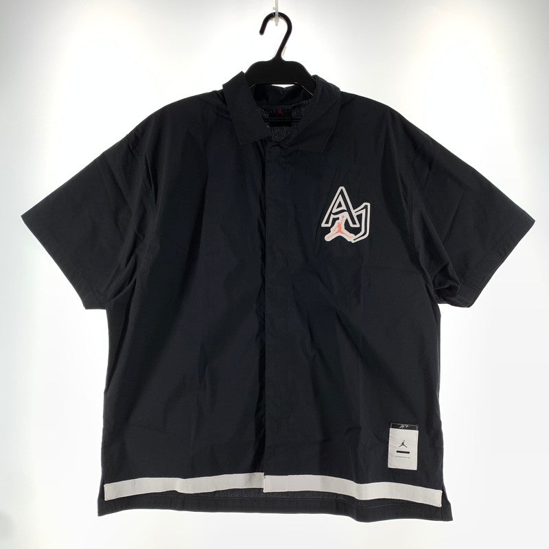 【中古美品】【メンズ】 NIKE ナイキ DM1417-010 JORDAN ジョーダン ロゴ スナップボタン 半袖シャツ トップス 古着 148-260724-mh-10-fuzh サイズ：Xl カラー：ブラック 万代Net店