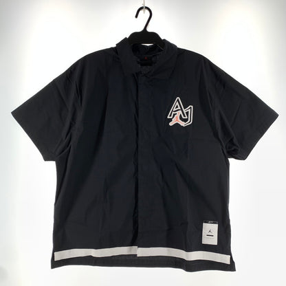 【中古美品】【メンズ】 NIKE ナイキ DM1417-010 JORDAN ジョーダン ロゴ スナップボタン 半袖シャツ トップス 古着 148-260724-mh-10-fuzh サイズ：Xl カラー：ブラック 万代Net店