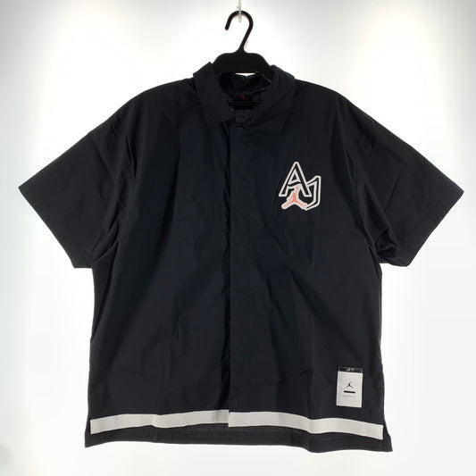 【中古美品】【メンズ】 NIKE ナイキ DM1417-010 JORDAN ジョーダン ロゴ スナップボタン 半袖シャツ トップス 古着 148-260724-mh-10-fuzh サイズ：Xl カラー：ブラック 万代Net店