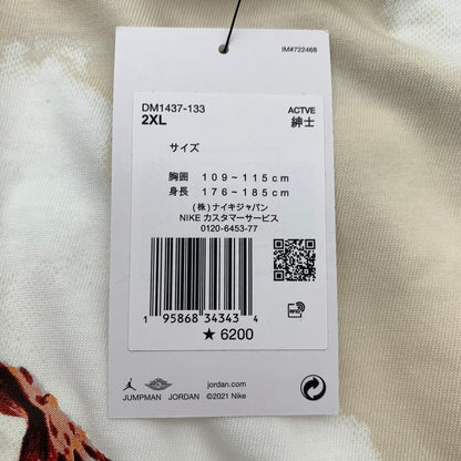 【中古品】【メンズ】 NIKE ナイキ DM1437-133 AIR JORDAN CASUAL PRINTING ROUND NECK PULLOVER SS エアージョーダン Tシャツ WHITE.BEIGE SIZE:2XL タグ付 ※汚れあり 148-260815-io-09-fuzh カラー：ホワイト/ベージュ 万代Net店