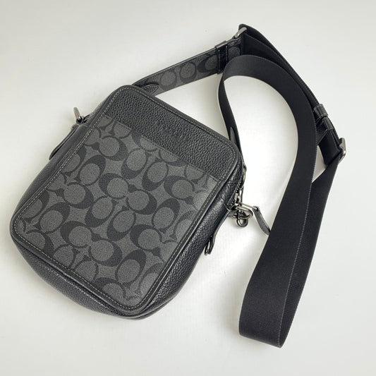 【中古品】【メンズ】 COACH コーチ CC009 サリバンクロスボディシグネチャーキャンバス カラー BLACK カバン 180-260714-ky-06-fuzh 万代Net店