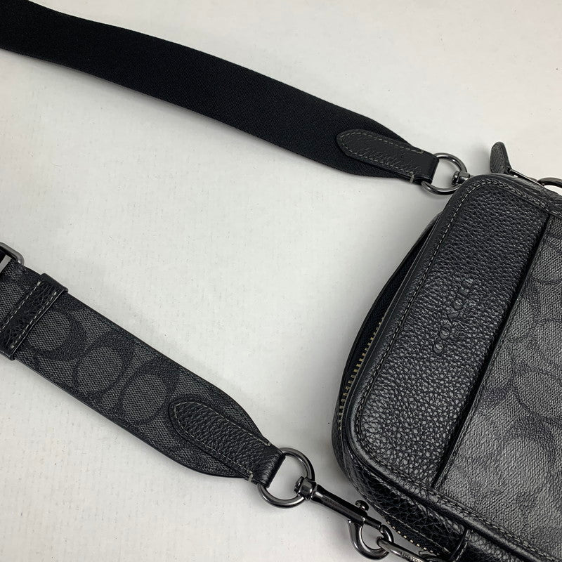 【中古品】【メンズ】 COACH コーチ CC009 サリバンクロスボディシグネチャーキャンバス カラー BLACK カバン 180-260714-ky-06-fuzh 万代Net店