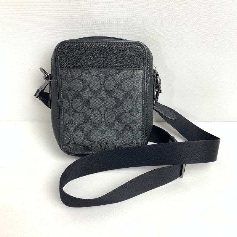 【中古品】【メンズ】 COACH コーチ CC009 サリバンクロスボディシグネチャーキャンバス カラー BLACK カバン 180-260714-ky-06-fuzh 万代Net店