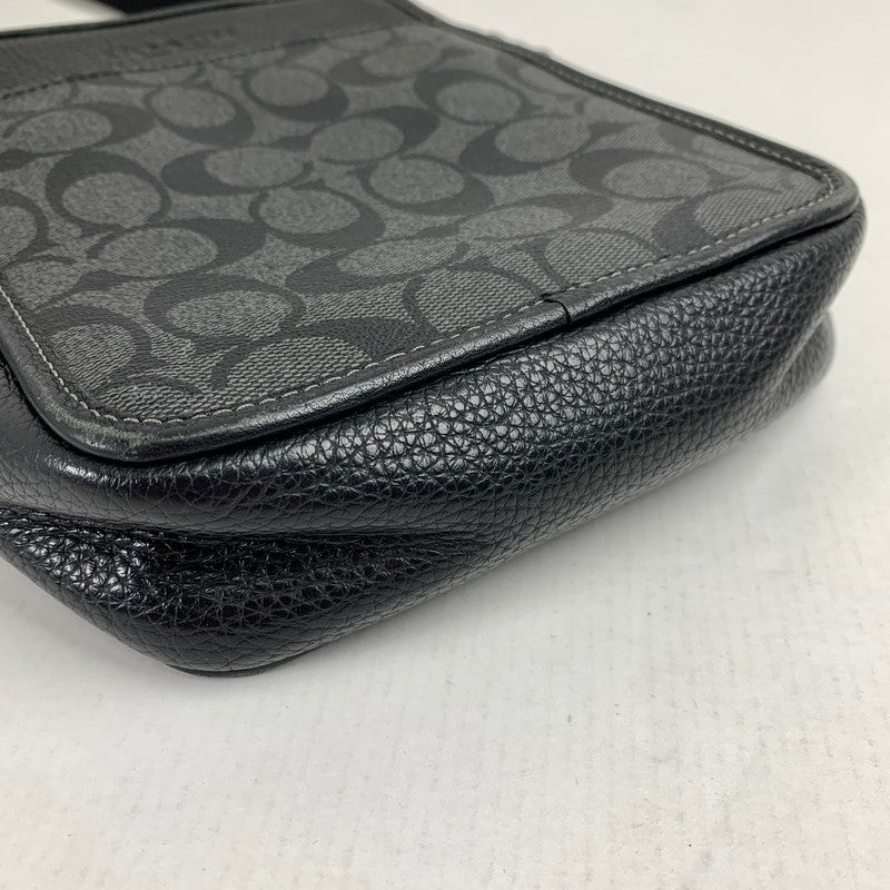 【中古品】【メンズ】 COACH コーチ CC009 サリバンクロスボディシグネチャーキャンバス カラー BLACK カバン 180-260714-ky-06-fuzh 万代Net店