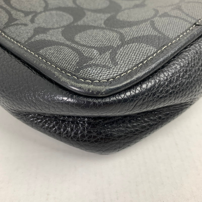 【中古品】【メンズ】 COACH コーチ CC009 サリバンクロスボディシグネチャーキャンバス カラー BLACK カバン 180-260714-ky-06-fuzh 万代Net店