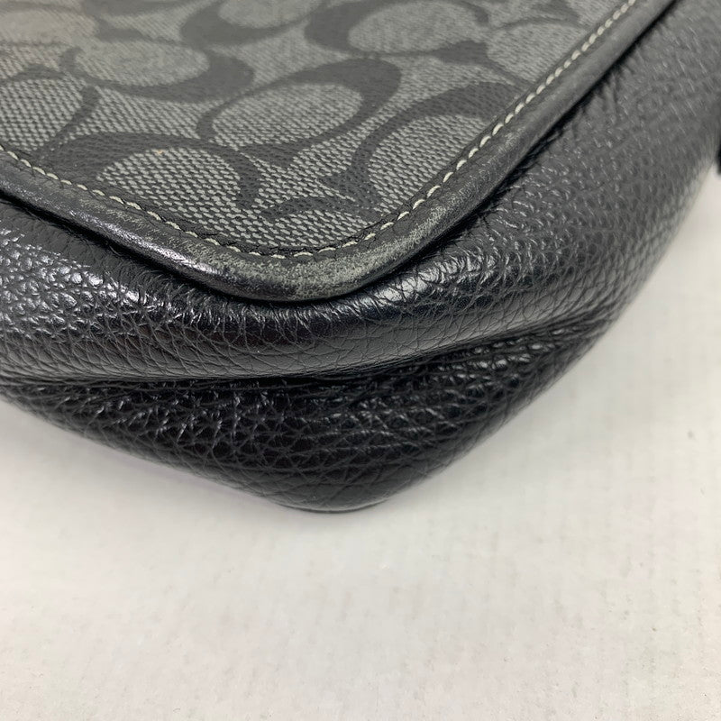 【中古品】【メンズ】 COACH コーチ CC009 サリバンクロスボディシグネチャーキャンバス カラー BLACK カバン 180-260714-ky-06-fuzh 万代Net店