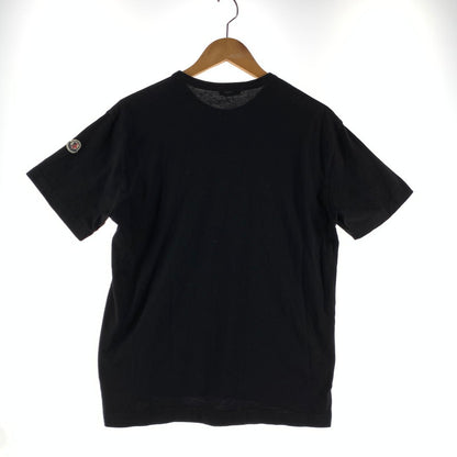 【中古品】【メンズ】 MONCLER モンクレール C-SCOM-19-4 Tシャツ 黄色ロゴ 141-260723-ny-20-fuzh サイズ：S カラー：ブラック 万代Net店
