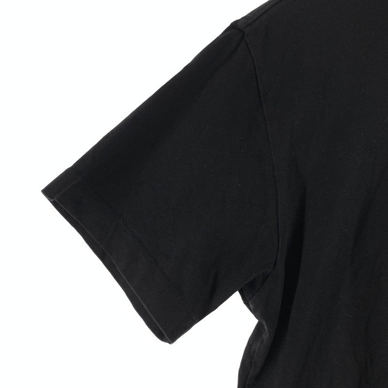 【中古品】【メンズ】 MONCLER モンクレール C-SCOM-19-4 Tシャツ 黄色ロゴ 141-260723-ny-20-fuzh サイズ：S カラー：ブラック 万代Net店