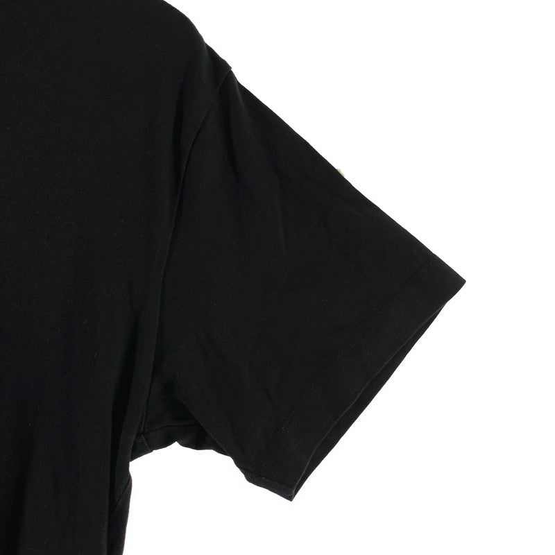【中古品】【メンズ】 MONCLER モンクレール C-SCOM-19-4 Tシャツ 黄色ロゴ 141-260723-ny-20-fuzh サイズ：S カラー：ブラック 万代Net店