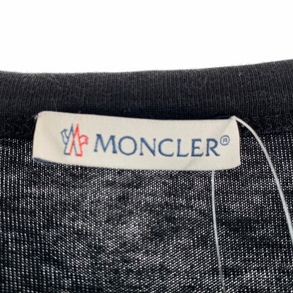 【中古品】【メンズ】 MONCLER モンクレール C-SCOM-19-4 Tシャツ 黄色ロゴ 141-260723-ny-20-fuzh サイズ：S カラー：ブラック 万代Net店