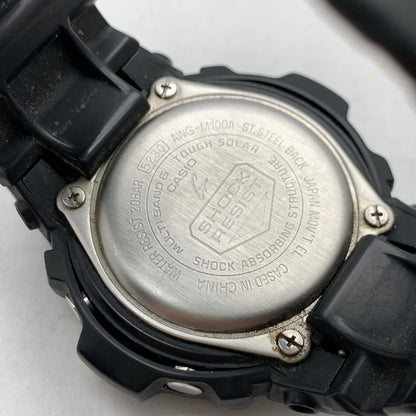 【中古品】【メンズ】 G-SHOCK ジーショック AWG-M100A-1AJF MULTIBAND 6 アナログ×デジタル タフソーラー 腕時計 BLACK.BLUE 本体のみ ※キズ有 時計 196-260715-io-09-fuzh 万代Net店