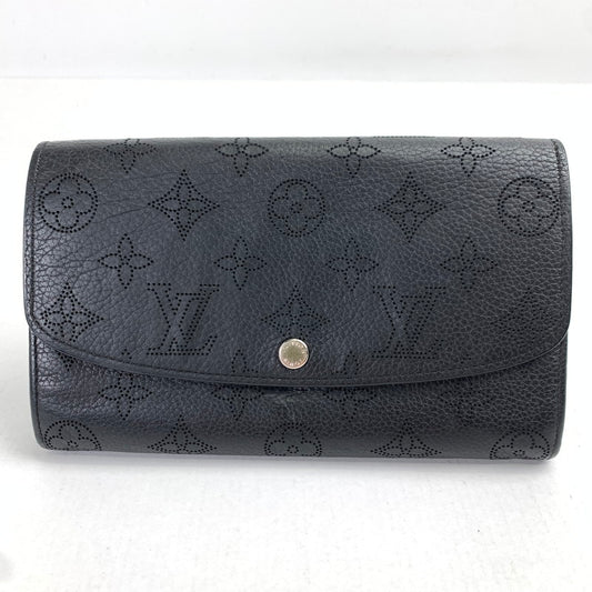 【中古品】【レディース】 LOUIS VUITTON ルイヴィトン M60143 マヒナ ポルトフォイユ イリス 長財布 財布 BLACK ※イニシャル有.本体のみ 179-260717-io-16-fuzh 万代Net店