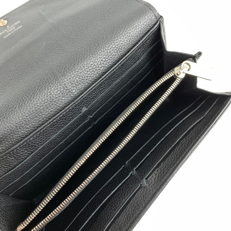 【中古品】【レディース】 LOUIS VUITTON ルイヴィトン M60143 マヒナ ポルトフォイユ イリス 長財布 財布 BLACK ※イニシャル有.本体のみ 179-260717-io-16-fuzh 万代Net店