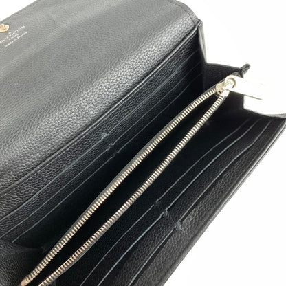 【中古品】【レディース】 LOUIS VUITTON ルイヴィトン M60143 マヒナ ポルトフォイユ イリス 長財布 財布 BLACK ※イニシャル有.本体のみ 179-260717-io-16-fuzh 万代Net店