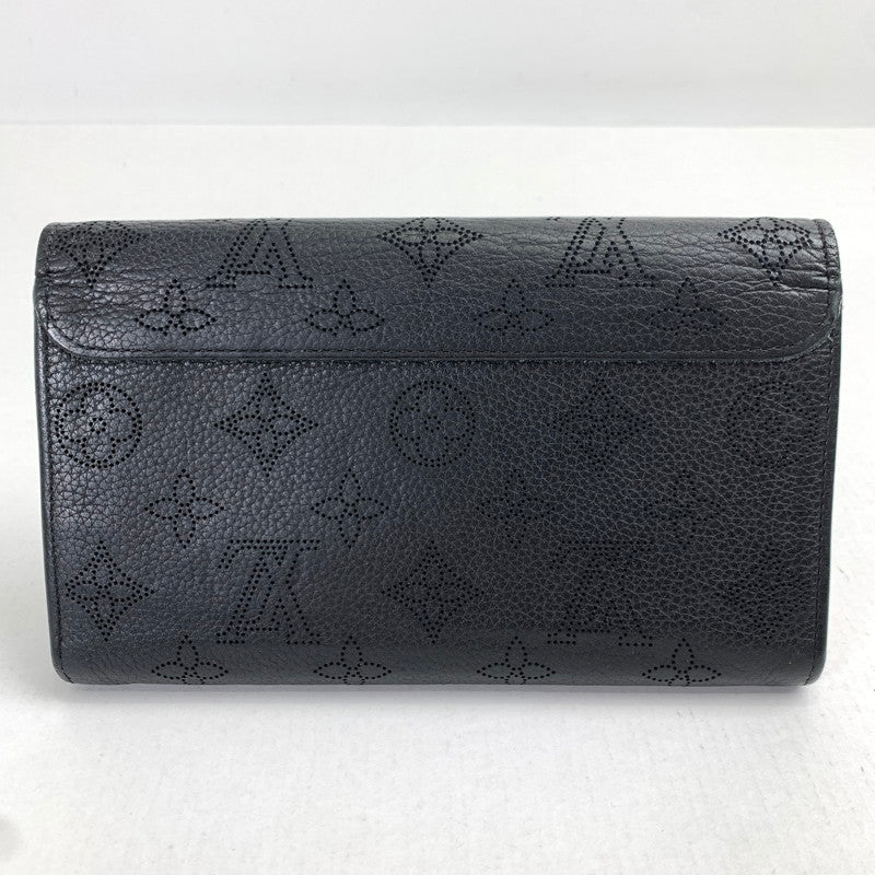 【中古品】【レディース】 LOUIS VUITTON ルイヴィトン M60143 マヒナ ポルトフォイユ イリス 長財布 財布 BLACK ※イニシャル有.本体のみ 179-260717-io-16-fuzh 万代Net店