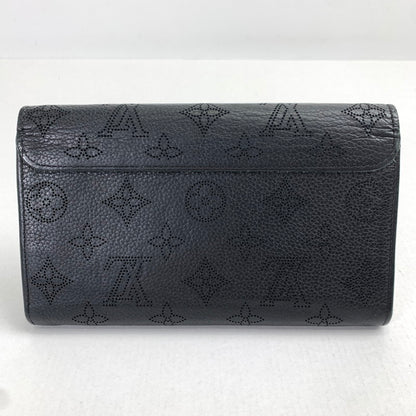 【中古品】【レディース】 LOUIS VUITTON ルイヴィトン M60143 マヒナ ポルトフォイユ イリス 長財布 財布 BLACK ※イニシャル有.本体のみ 179-260717-io-16-fuzh 万代Net店
