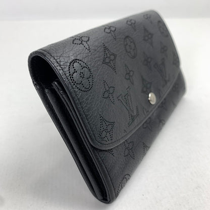 【中古品】【レディース】 LOUIS VUITTON ルイヴィトン M60143 マヒナ ポルトフォイユ イリス 長財布 財布 BLACK ※イニシャル有.本体のみ 179-260717-io-16-fuzh 万代Net店