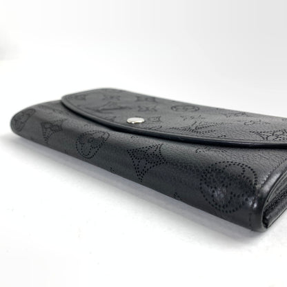 【中古品】【レディース】 LOUIS VUITTON ルイヴィトン M60143 マヒナ ポルトフォイユ イリス 長財布 財布 BLACK ※イニシャル有.本体のみ 179-260717-io-16-fuzh 万代Net店