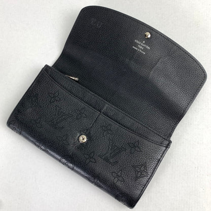 【中古品】【レディース】 LOUIS VUITTON ルイヴィトン M60143 マヒナ ポルトフォイユ イリス 長財布 財布 BLACK ※イニシャル有.本体のみ 179-260717-io-16-fuzh 万代Net店