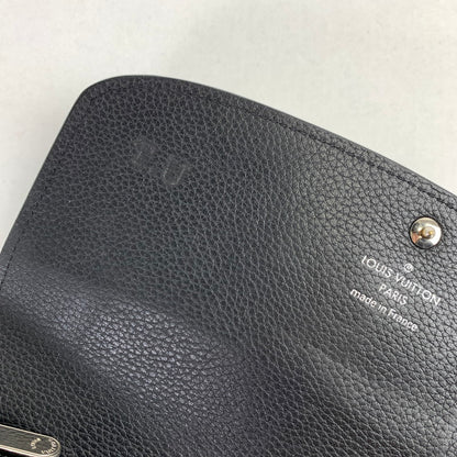 【中古品】【レディース】 LOUIS VUITTON ルイヴィトン M60143 マヒナ ポルトフォイユ イリス 長財布 財布 BLACK ※イニシャル有.本体のみ 179-260717-io-16-fuzh 万代Net店
