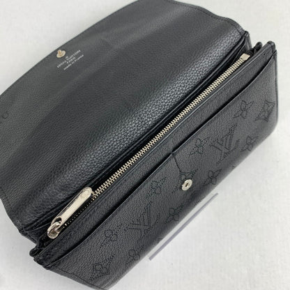【中古品】【レディース】 LOUIS VUITTON ルイヴィトン M60143 マヒナ ポルトフォイユ イリス 長財布 財布 BLACK ※イニシャル有.本体のみ 179-260717-io-16-fuzh 万代Net店