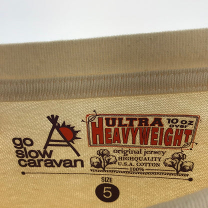 【中古品】【メンズ】 GO SLOW CARAVAN ゴースローキャラバン 長袖Tシャツ クリーム 熊あんこ SIZE:05 144-260715-ky-14-fuzh 万代Net店
