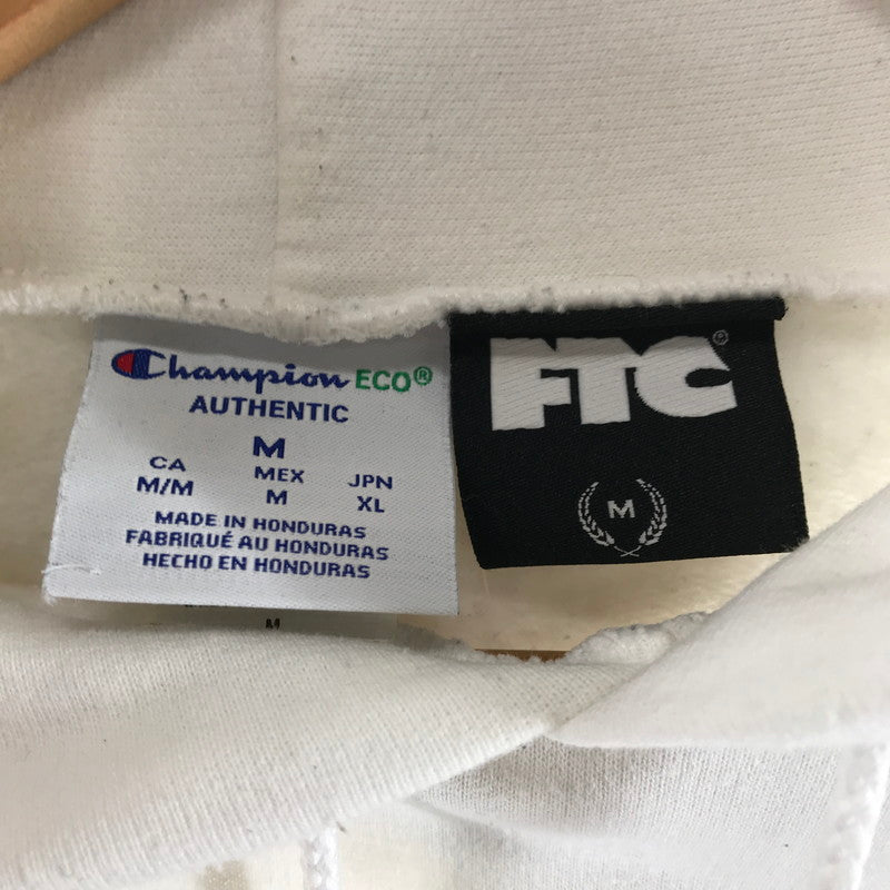 【中古品】【メンズ】 FTC エフティーシー×CHAMPION チャンピオン パーカー カラーホワイト SIZE:M　 142-260825-vt-06-fuzh 万代Net店