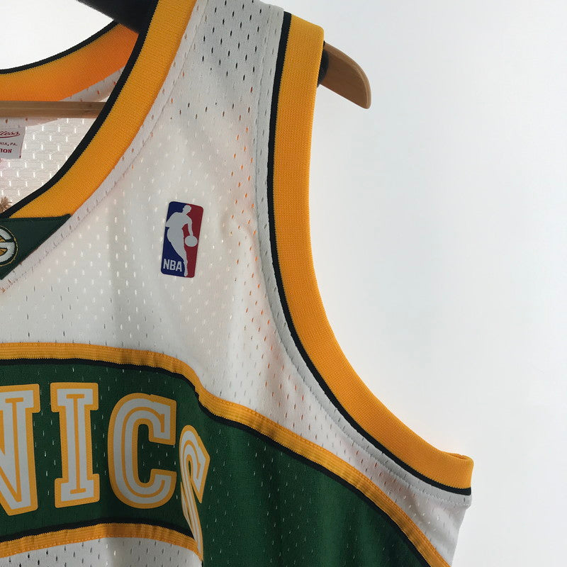 【中古美品】【メンズ】 MITCHELL ＆ NESS ミッチェル ＆ ネス NBA SONICS 35 カラー WHITE.GREEN SIZE:2XL 復刻 DURANT タグ付 142-260715-ky-04-fuzh 万代Net店