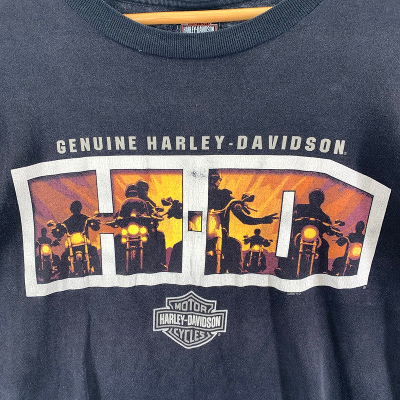 【中古品】【メンズ】 HARLEY‐DAVIDSON ハーレーダビッドソン H.D USA製 SS TEE トップス 半袖 Tシャツ 古着 145-260726-mh-04-fuzh サイズ：2XL カラー：ブラック 万代Net店