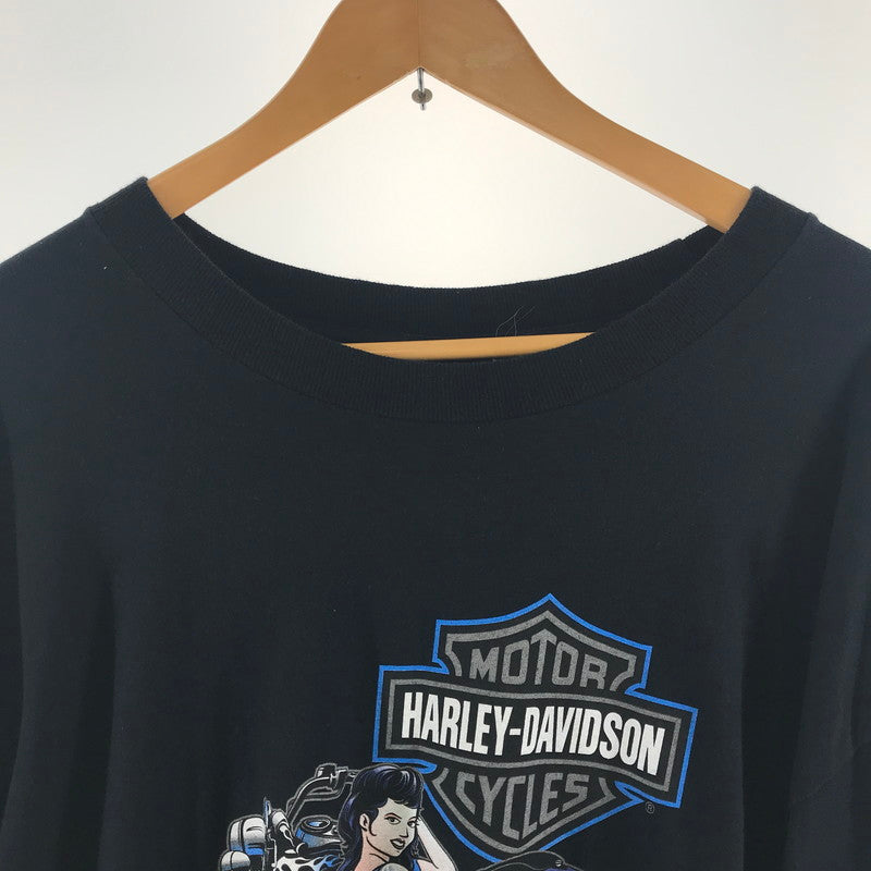 【中古品】【メンズ】 HARLEY‐DAVIDSON ハーレーダビッドソン USA製 SS TEE カラー BLACK 中東 SIZE:2XL 145-260715-ky-06-fuzh 万代Net店