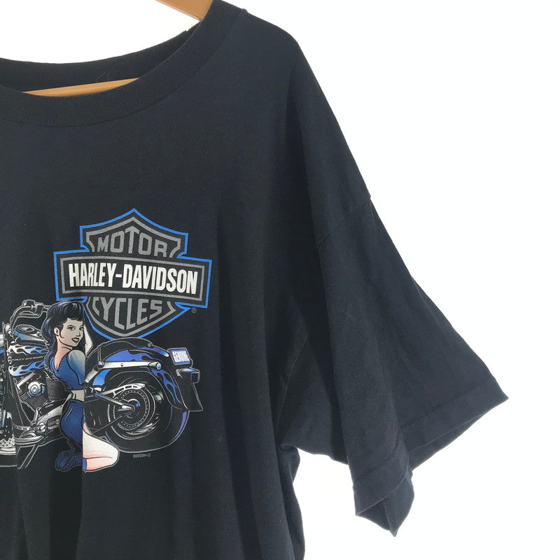 【中古品】【メンズ】 HARLEY‐DAVIDSON ハーレーダビッドソン USA製 SS TEE カラー BLACK 中東 SIZE:2XL 145-260715-ky-06-fuzh 万代Net店