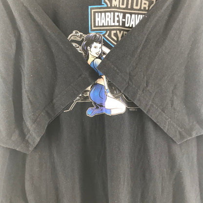 【中古品】【メンズ】 HARLEY‐DAVIDSON ハーレーダビッドソン USA製 SS TEE カラー BLACK 中東 SIZE:2XL 145-260715-ky-06-fuzh 万代Net店