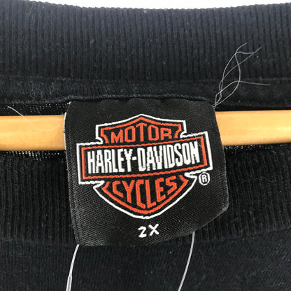 【中古品】【メンズ】 HARLEY‐DAVIDSON ハーレーダビッドソン USA製 SS TEE カラー BLACK 中東 SIZE:2XL 145-260715-ky-06-fuzh 万代Net店