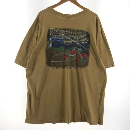 【中古品】【メンズ】 HARLEY‐DAVIDSON ハーレーダビッドソン USA製 SS TEE　カラーBEIGE KITTYHAWK SIZE:2XL 145-260715-ky-07-fuzh 万代Net店