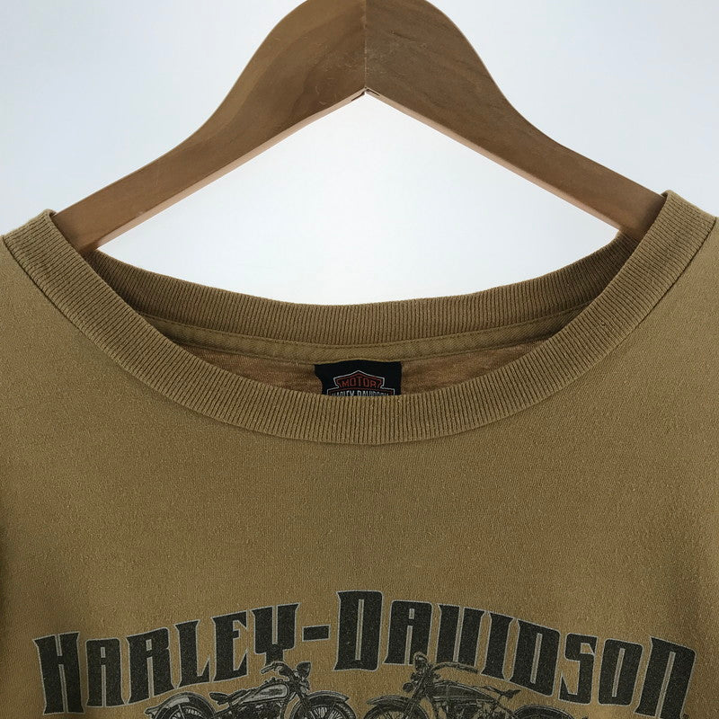 【中古品】【メンズ】 HARLEY‐DAVIDSON ハーレーダビッドソン USA製 SS TEE　カラーBEIGE KITTYHAWK SIZE:2XL 145-260715-ky-07-fuzh 万代Net店