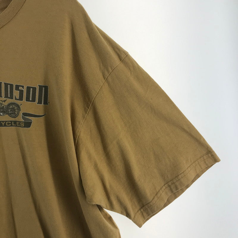 【中古品】【メンズ】 HARLEY‐DAVIDSON ハーレーダビッドソン USA製 SS TEE　カラーBEIGE KITTYHAWK SIZE:2XL 145-260715-ky-07-fuzh 万代Net店