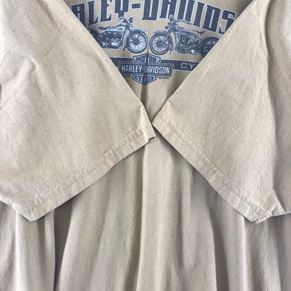 【中古品】【メンズ】 HARLEY‐DAVIDSON ハーレーダビッドソン USA製 SS TEE　カラーBEIGE KITTYHAWK SIZE:2XL 145-260715-ky-07-fuzh 万代Net店