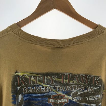 【中古品】【メンズ】 HARLEY‐DAVIDSON ハーレーダビッドソン USA製 SS TEE　カラーBEIGE KITTYHAWK SIZE:2XL 145-260715-ky-07-fuzh 万代Net店