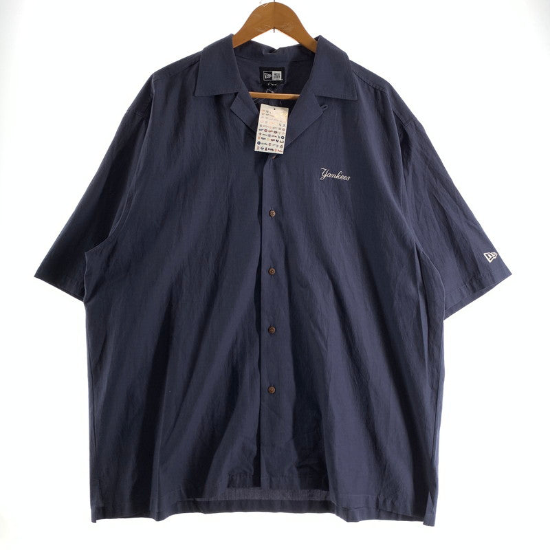 【中古美品】【メンズ】 NEWERA ニューエラ SS SHIRT スーベニア 半袖 シャツ 刺繍 ニューヨークヤンキース タグ付き 142-260803-ny-11-fuzh サイズ：XXL カラー：ダークブルー 万代Net店