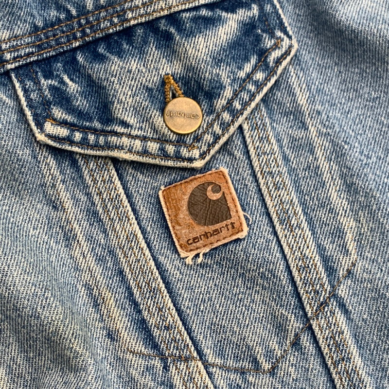 【中古品】【メンズ】 CARHARTT DENIM DETROIT JACKET カーハート デニム デトロイトジャケット デニムジャケット アウター ブランド 古着 145-260725-gm-03-fuzh サイズ：不明 カラー：ブルー 万代Net店