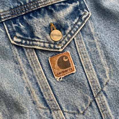 【中古品】【メンズ】 CARHARTT DENIM DETROIT JACKET カーハート デニム デトロイトジャケット デニムジャケット アウター ブランド 古着 145-260725-gm-03-fuzh サイズ：不明 カラー：ブルー 万代Net店