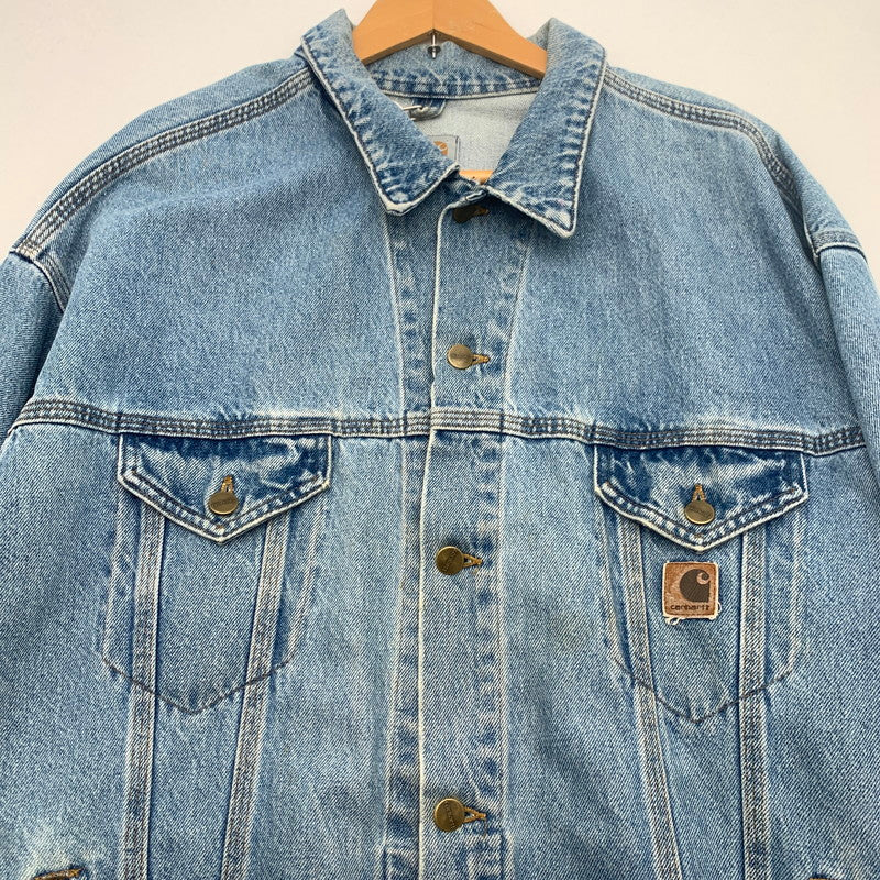 【中古品】【メンズ】 CARHARTT DENIM DETROIT JACKET カーハート デニム デトロイトジャケット デニムジャケット アウター ブランド 古着 145-260725-gm-03-fuzh サイズ：不明 カラー：ブルー 万代Net店