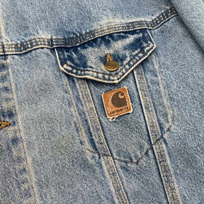 【中古品】【メンズ】 CARHARTT DENIM DETROIT JACKET カーハート デニム デトロイトジャケット デニムジャケット アウター ブランド 古着 145-260725-gm-03-fuzh サイズ：不明 カラー：ブルー 万代Net店