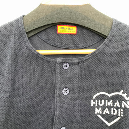 【中古品】【メンズ】 HUMAN MADE ヒューマンメイド HM30CS009 25AW HENLEYNECK ヘンリーネック LS TEE ロングTシャツ NAVY SIZE:M ※使用感有 142-260719-io-05-fuzh 万代Net店