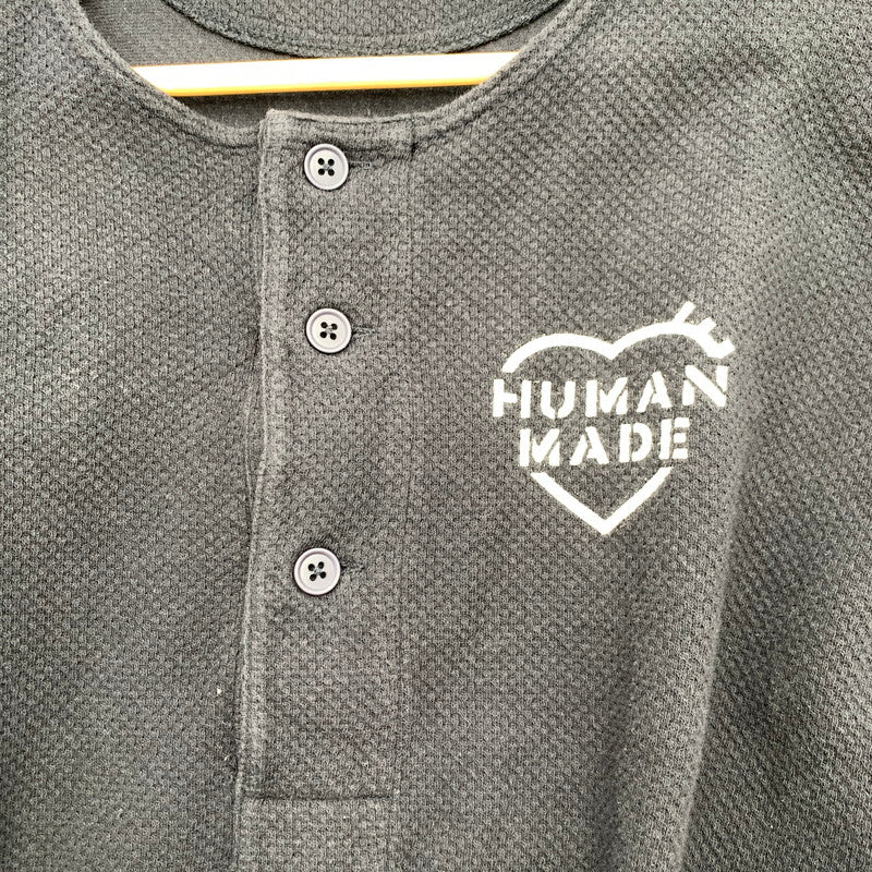 【中古品】【メンズ】 HUMAN MADE ヒューマンメイド HM30CS009 25AW HENLEYNECK ヘンリーネック LS TEE ロングTシャツ NAVY SIZE:M ※使用感有 142-260719-io-05-fuzh 万代Net店